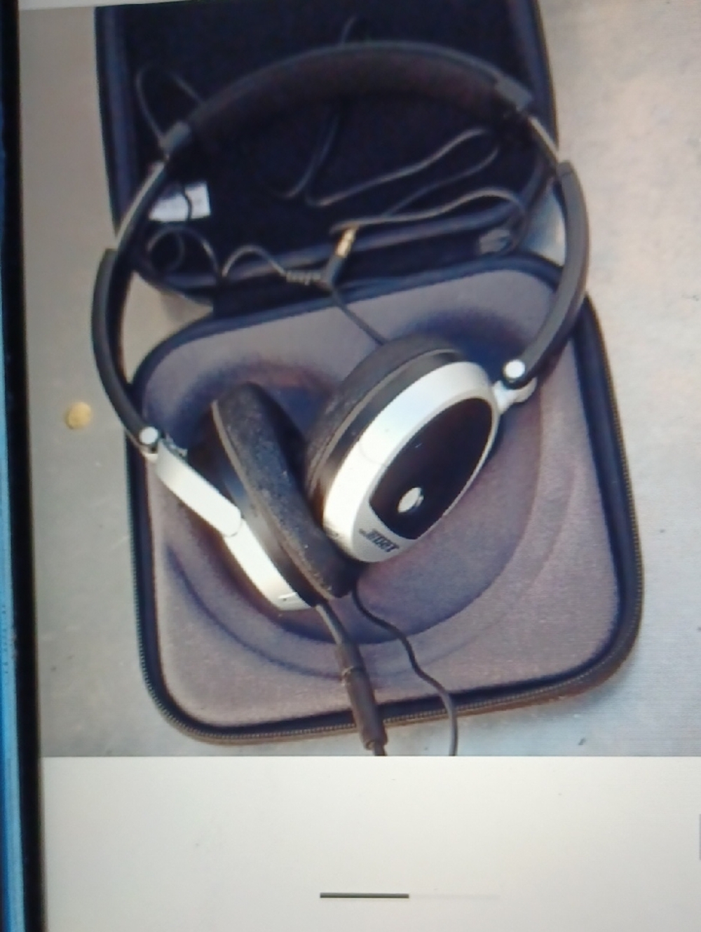 Silver and Black Over-Ear Headphones - Lightweight Travel Design